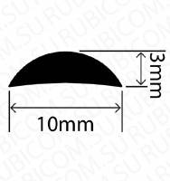 Профиль резиновый RCSD10X3W