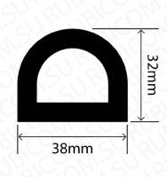 Профиль резиновый RCHD38X32W