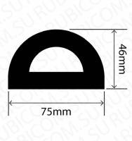 Профиль резиновый RCHD75X46W