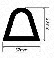 Профиль резиновый RCHD57X50W