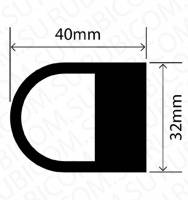 Профиль резиновый RCHD32X40W