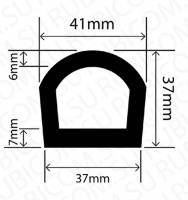 Профиль резиновый RCHD41X37W