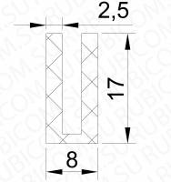 Профиль резиновый  8-17-2.5