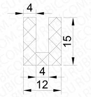 Профиль резиновый  12-15-4