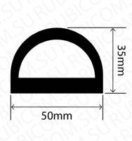 Профиль резиновый RCHD50X35W