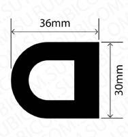 Профиль резиновый RCHD30X36W