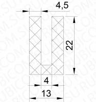 Профиль резиновый  13-22-4