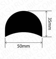 Профиль резиновый RCSD50X35-2W