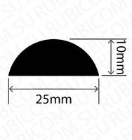 Профиль резиновый RCSD25X10W