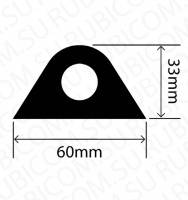 Профиль резиновый RCHD60X33W