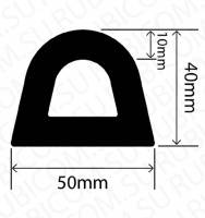 Профиль резиновый RCHD50X40W