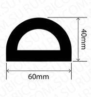 Профиль резиновый RCHD60X40W