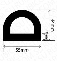 Профиль резиновый RCHD55X44W