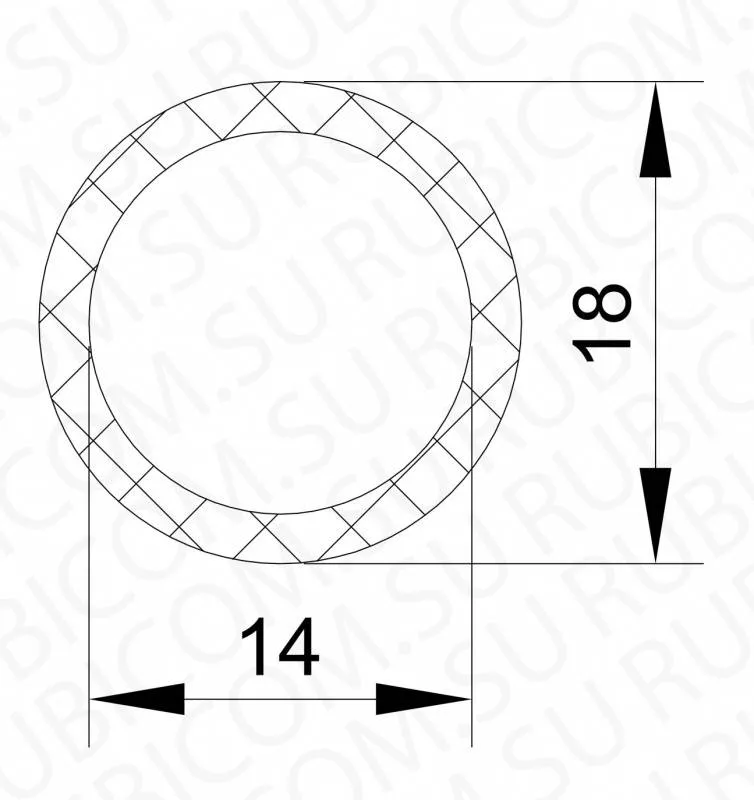 резиновая трубка 1-1М 14Х2