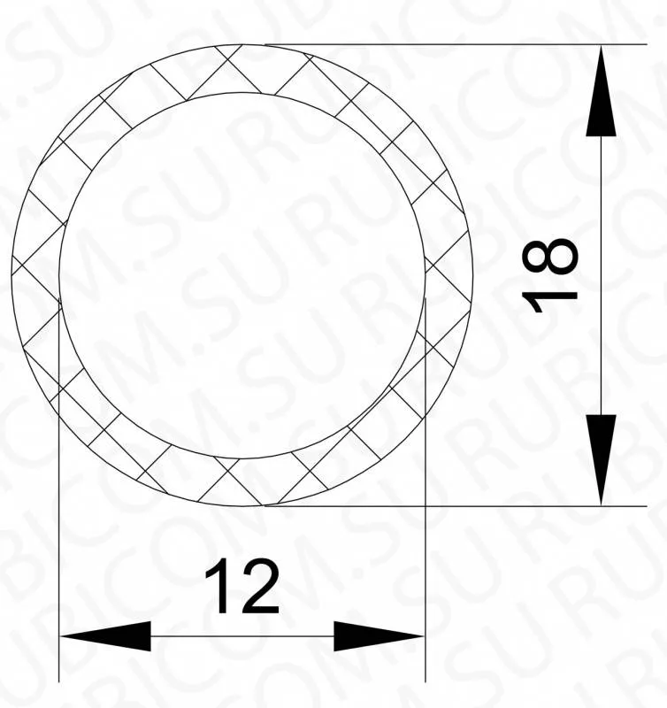 резиновая трубка 1-1М 12Х3
