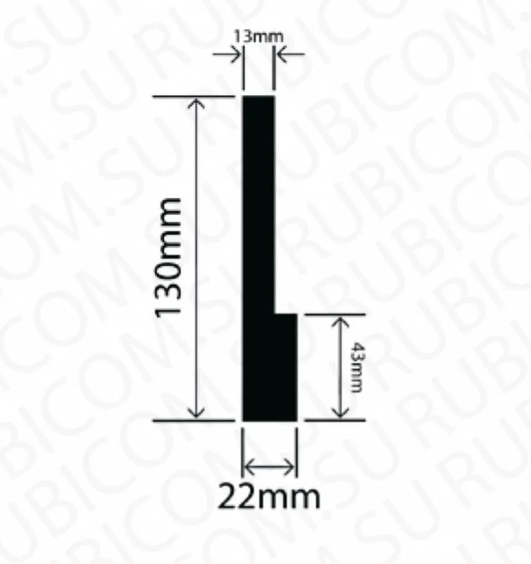 профиль резиновый rbap22x130w