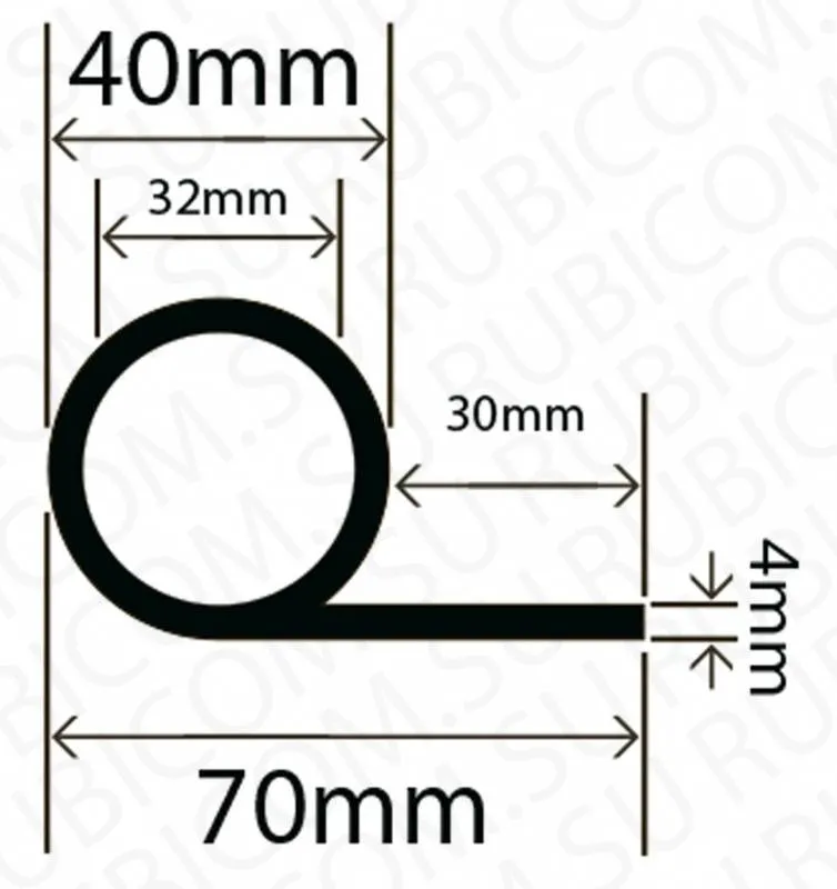 профиль резиновый rc7040-4