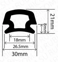 Профиль резиновый RCHD30X21W