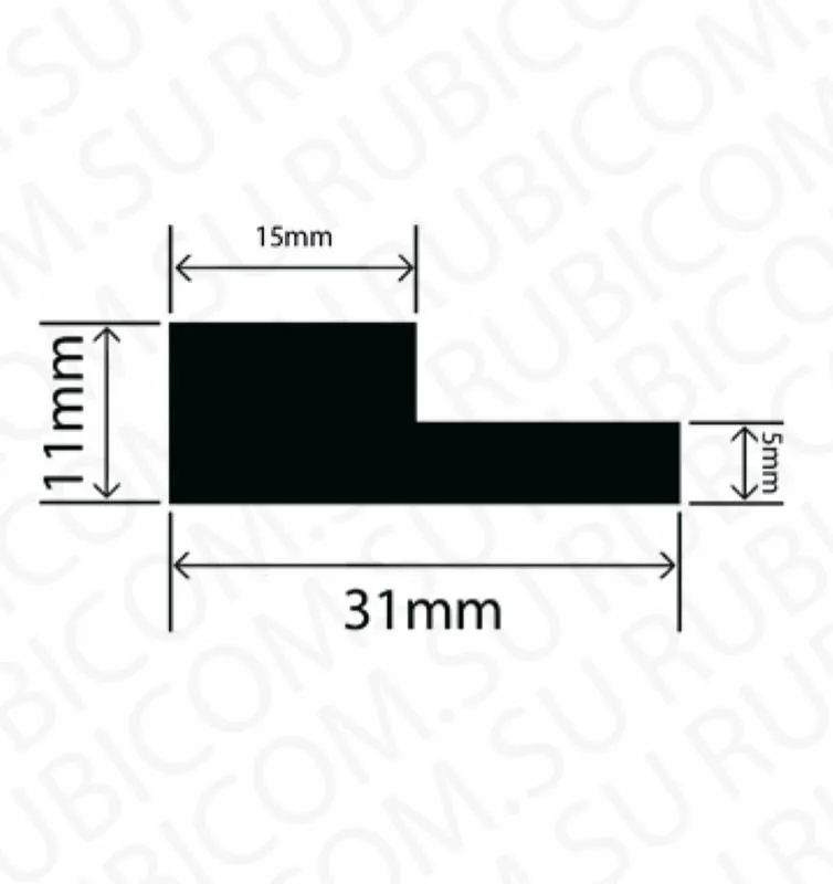 профиль резиновый rbap31x11w
