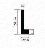 Профиль резиновый RBAP32X100W