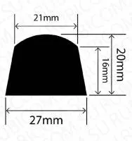 Профиль резиновый RCSD27X20W
