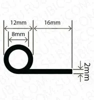 Профиль резиновый RC1216