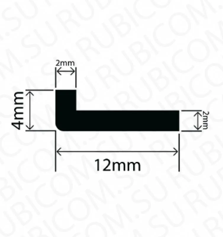 профиль резиновый rbap12x4l