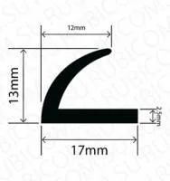 Профиль резиновый RBAP17X13L