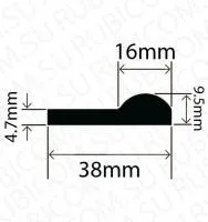 Профиль резиновый RC3809