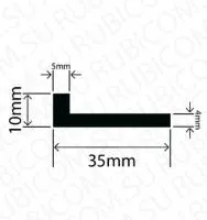 Профиль резиновый RBAP35X10W