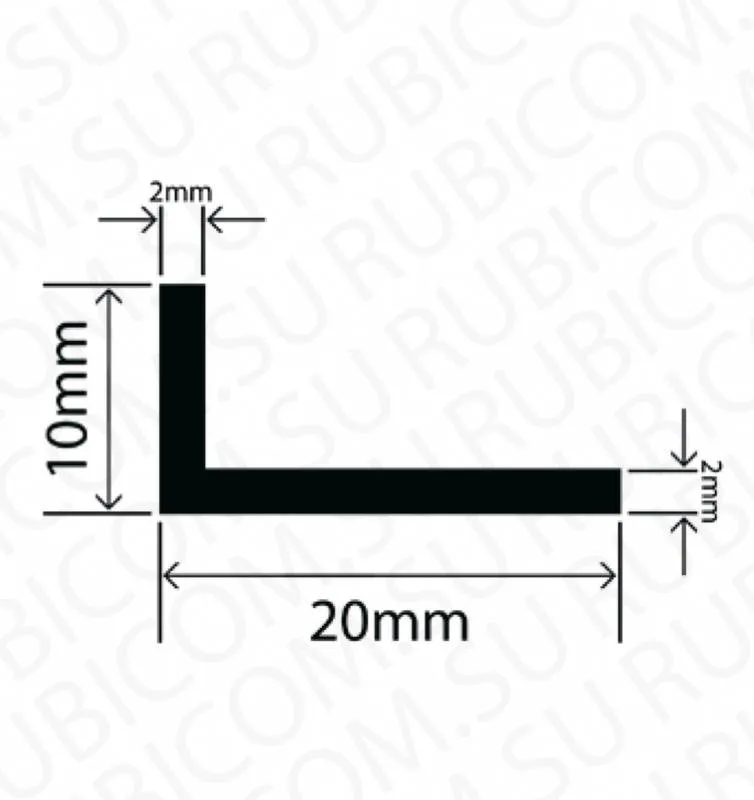 профиль резиновый rbap20x10w
