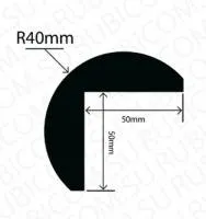 Профиль резиновый RBAP50X50-3W