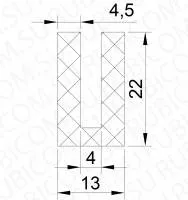 Профиль резиновый  13-22-4