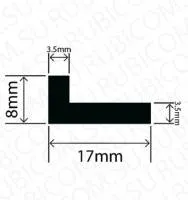 Профиль резиновый RBAP17X8W