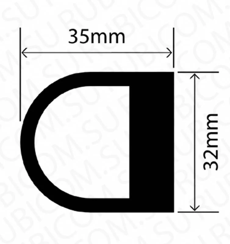профиль резиновый rchd32x35w