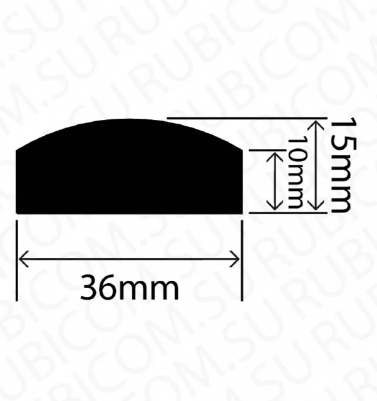 профиль резиновый rcsd36x15w
