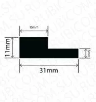 Профиль резиновый RBAP31X11W