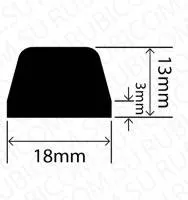 Профиль резиновый RCSD18X13W