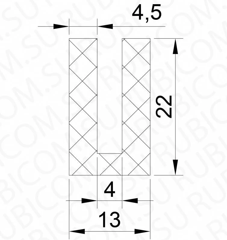 профиль резиновый  13-22-4