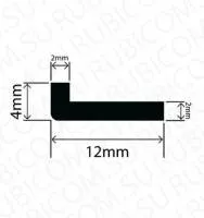 Профиль резиновый RBAP12X4L
