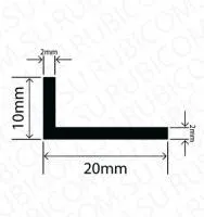 Профиль резиновый RBAP20X10W