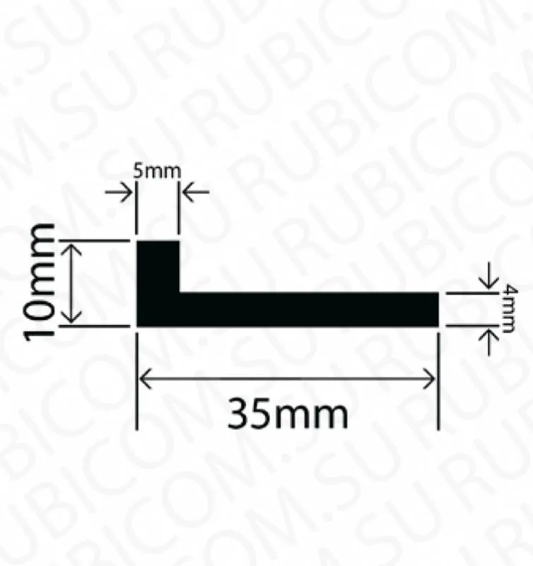 профиль резиновый rbap35x10w