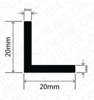 Профиль резиновый RBAP20X20W