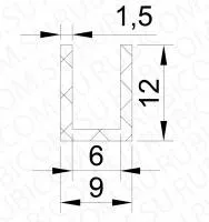 Профиль резиновый  9-12-1.5