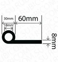 Профиль резиновый RC301875