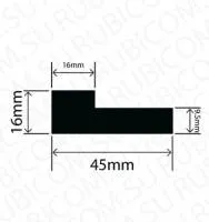 Профиль резиновый RBAP45X16W