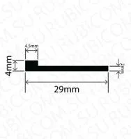 Профиль резиновый RBAP29X4L