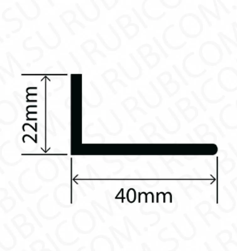профиль резиновый rbap40x22w