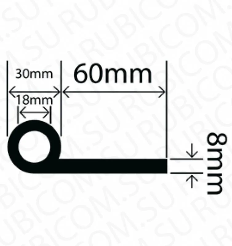 профиль резиновый rc301875