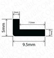 Профиль резиновый RBAP9.5X5L